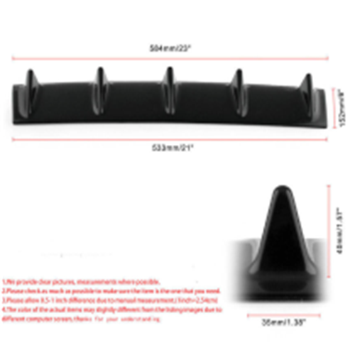  Fin Car Rear Bumper Lip